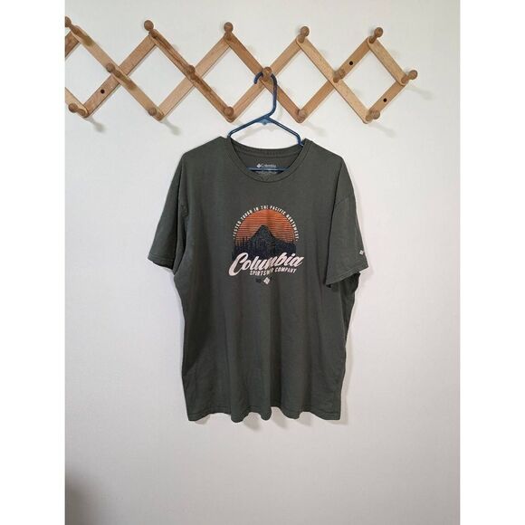 Columbia Green Graphic Tee Short Sleeve T-Shirt - Size XXL - Picture 1 of 5